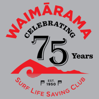 75th Anniversary Womens Tee - White and Grey Marle Design