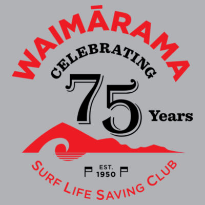 75th Anniversary Mens Tee - Grey Marle and White Design