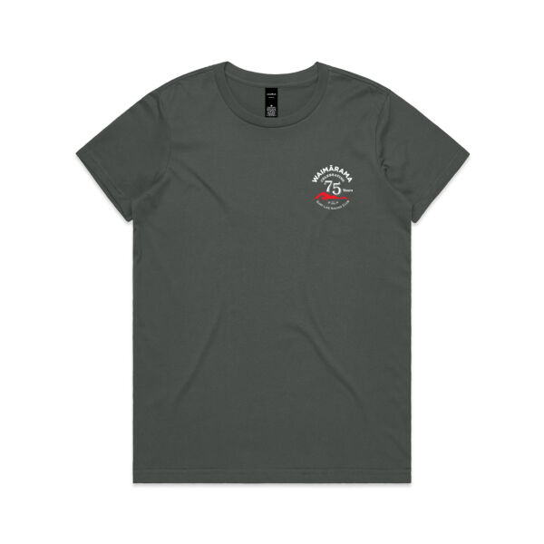 75th Anniversary Womens Tee -  Black and Charcoal Thumbnail