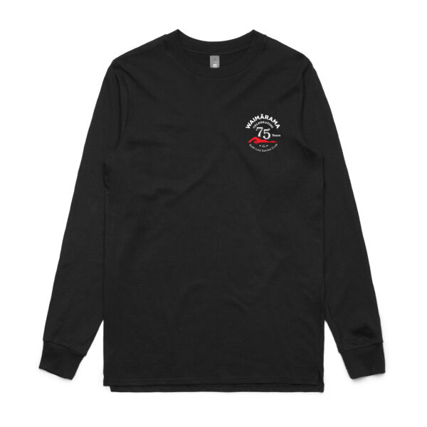 75th Anniversary Unisex Long Sleeve Tee - Black Thumbnail