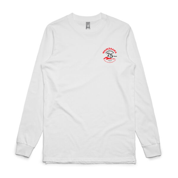 75th Anniversary Unisex Long Sleeve Tee - White Thumbnail